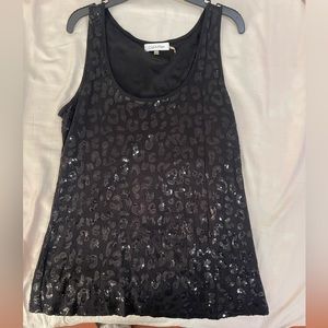 Calvin Klein Sequin Leopard Print Tank Top
